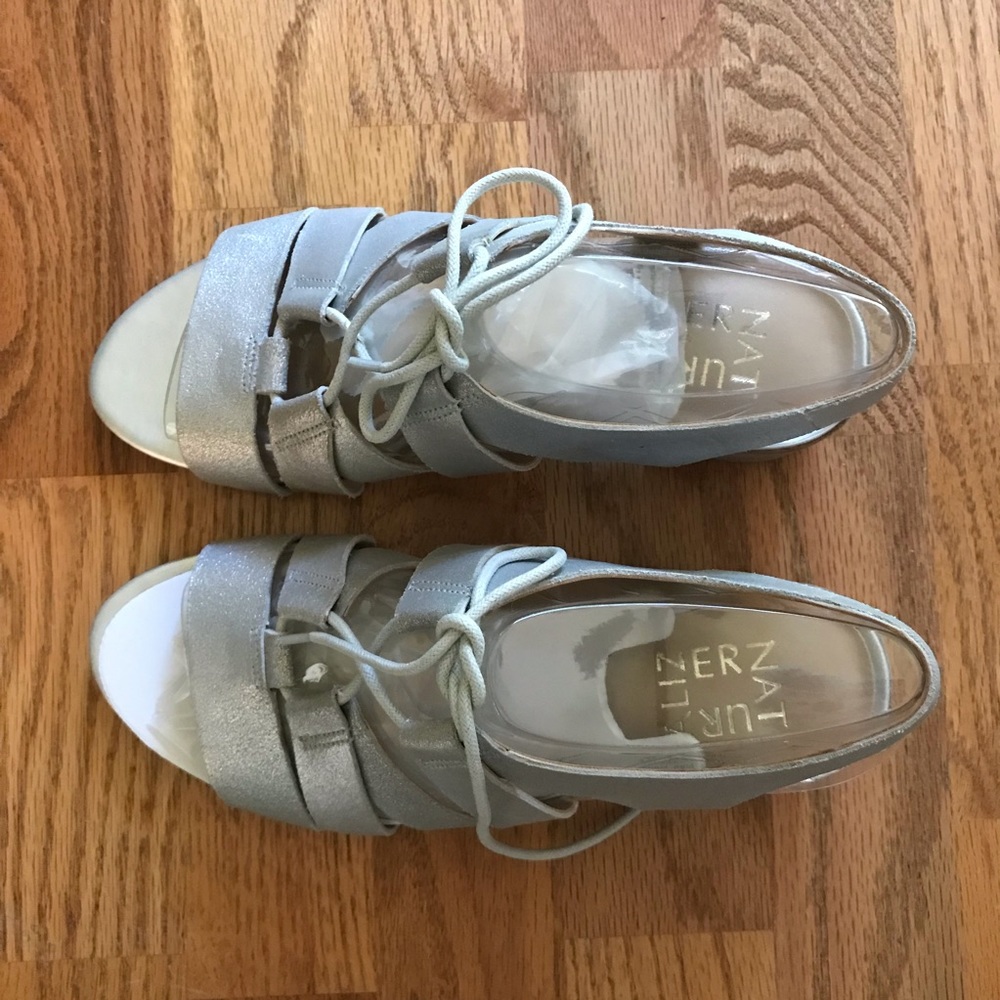 NIB Naturalizer Felicity Silver Sandal 5.5M - Picture 5 of 13